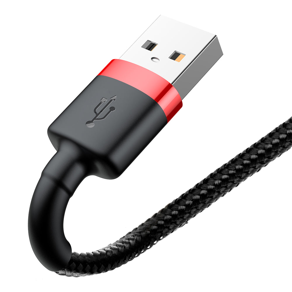 Baseus Cafule USB-A / Lightning IPhone 2.4A QC 3.0 cable 1 m - Noir et Rouge