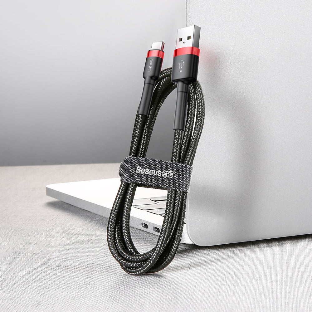 Baseus Cafule USB-A / USB-C QC 3.0 3A Cable 1 m  Rapide Chargeur - Noir et Rouge