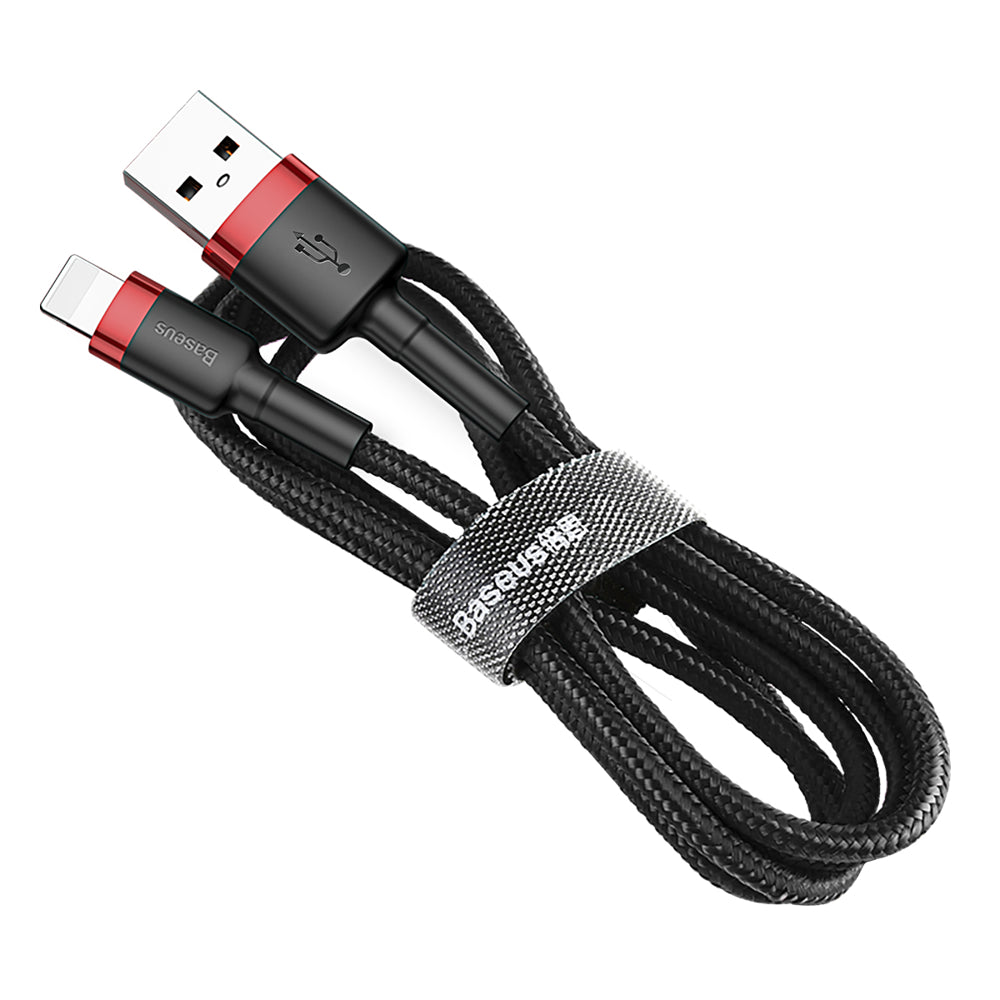 Baseus Cafule USB-A / Lightning IPhone 2.4A QC 3.0 cable 1 m - Noir et Rouge