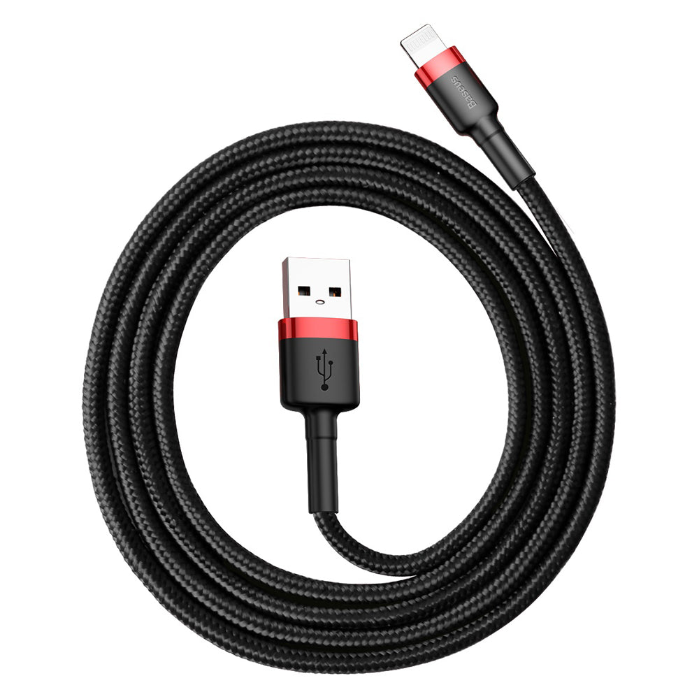 Baseus Cafule USB-A / Lightning IPhone 2.4A QC 3.0 cable 1 m - Noir et Rouge