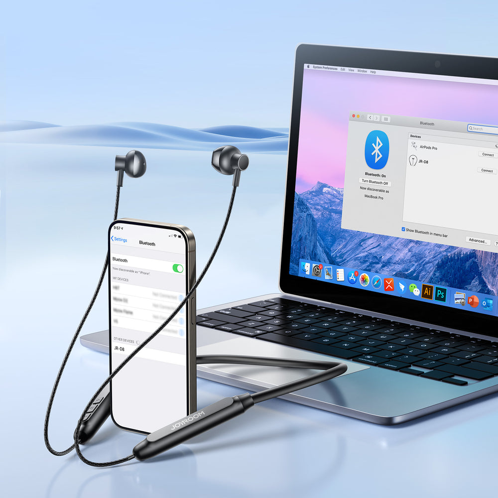 Joyroom JR-D8 écouteur sportif Bluetooth Wireless Headphones - Noir